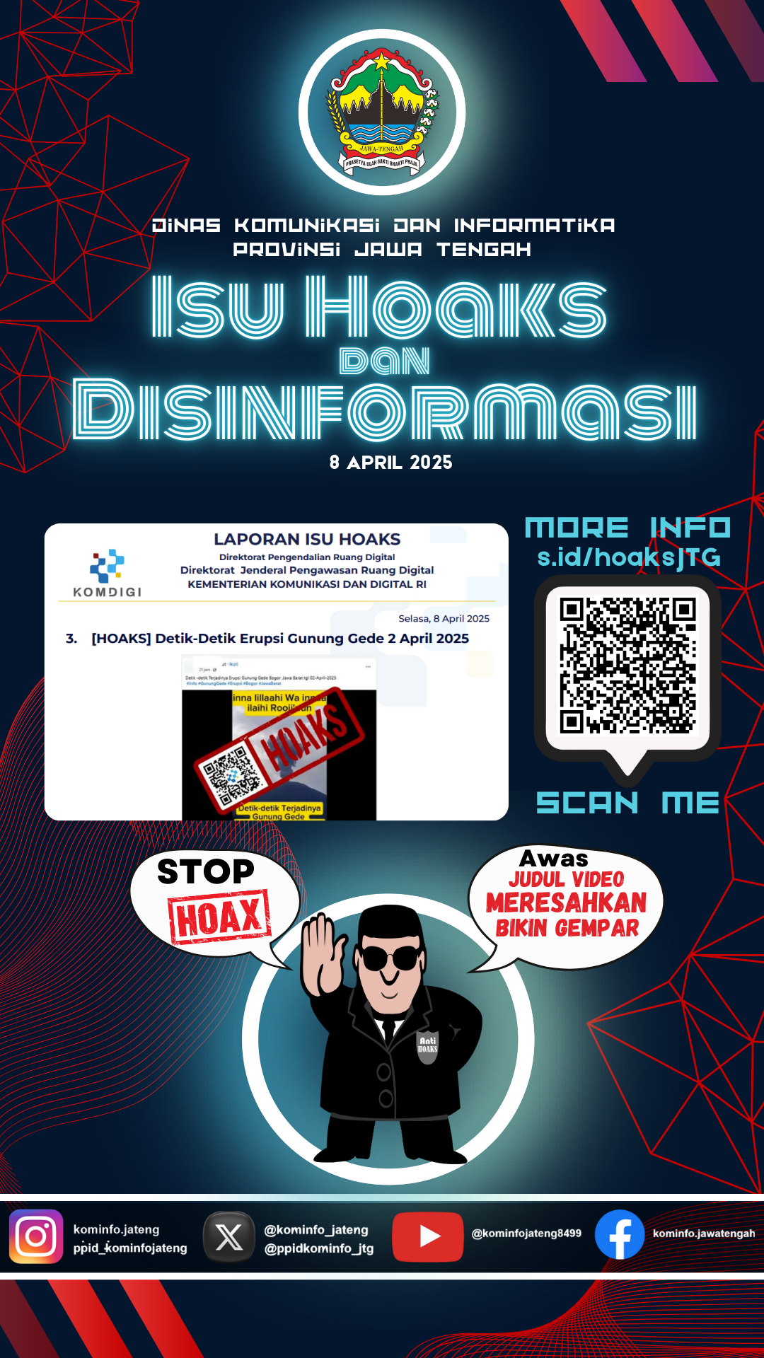 Isu Hoaks dan Disinformasi 8 Maret 2025 Grafis