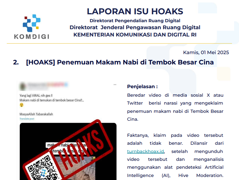 Isu Hoaks 1 Mei 2025