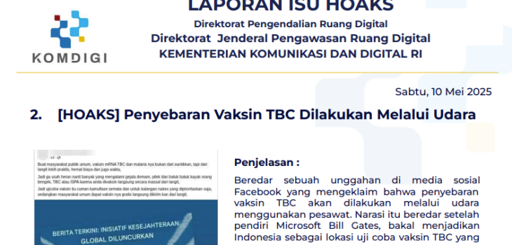 Isu Hoaks 10 Mei 2025