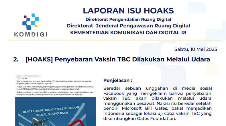 Isu Hoaks 10 Mei 2025