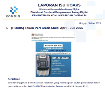 Isu Hoaks 18 Mei 2025