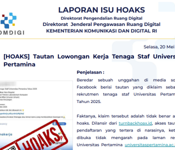 Isu Hoaks 20 Mei 2025
