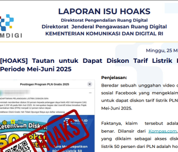 Isu Hoaks 25 Mei 2025