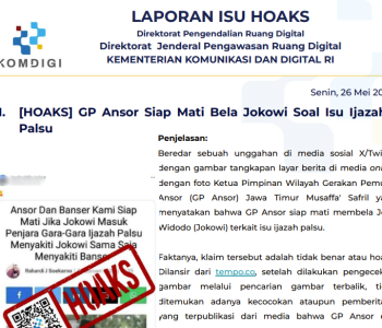 Isu Hoaks 26 Mei 2025