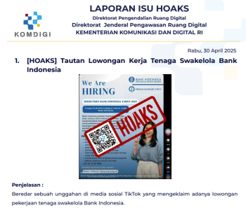 Isu Hoaks 30 April 2025