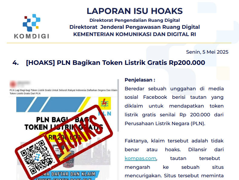 Isu Hoaks 5 Mei 2025