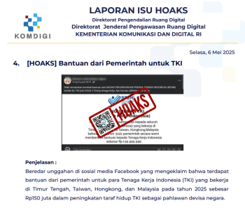 Isu Hoaks 6 Mei 2025