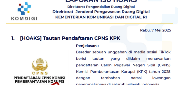 Isu Hoaks 7 Mei 2025