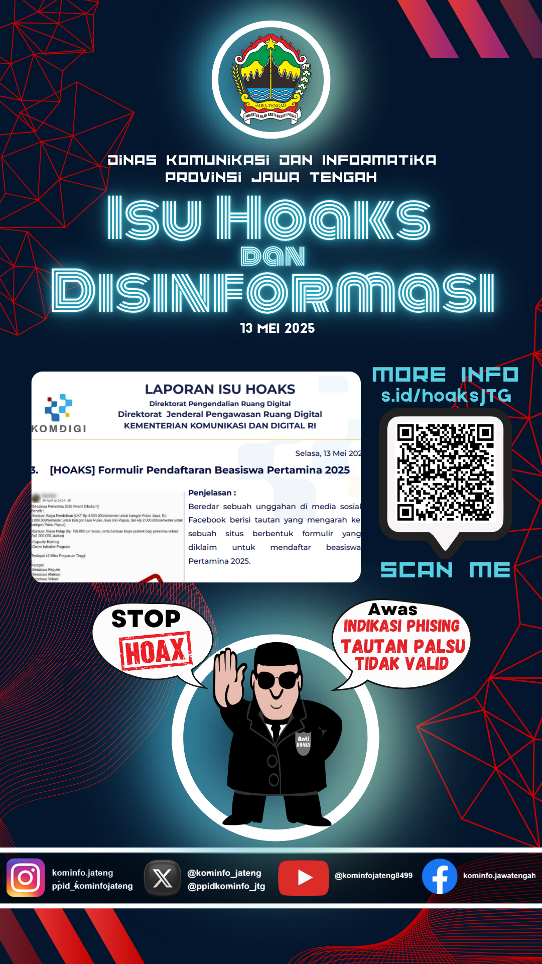 Isu Hoaks dan Disinformasi 13 Mei 2025 Grafis