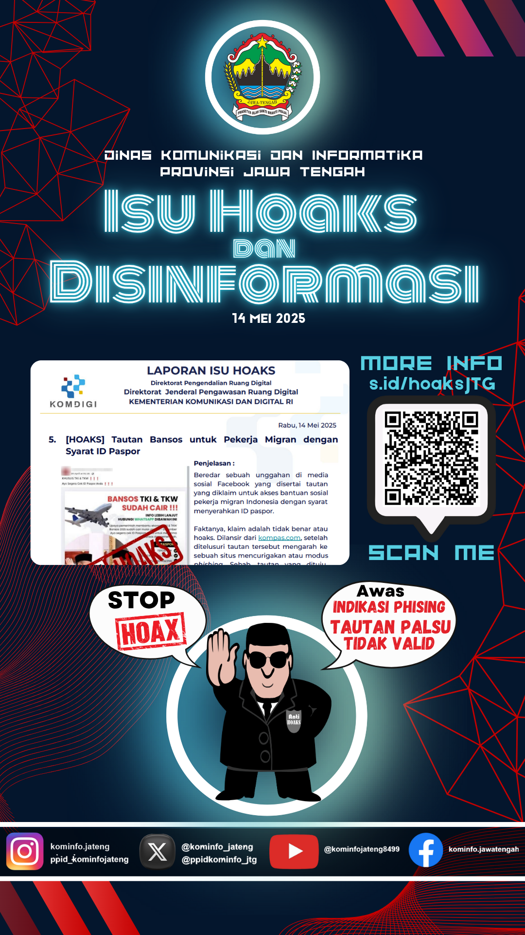 Isu Hoaks dan Disinformasi 14 Mei 2025 Grafis