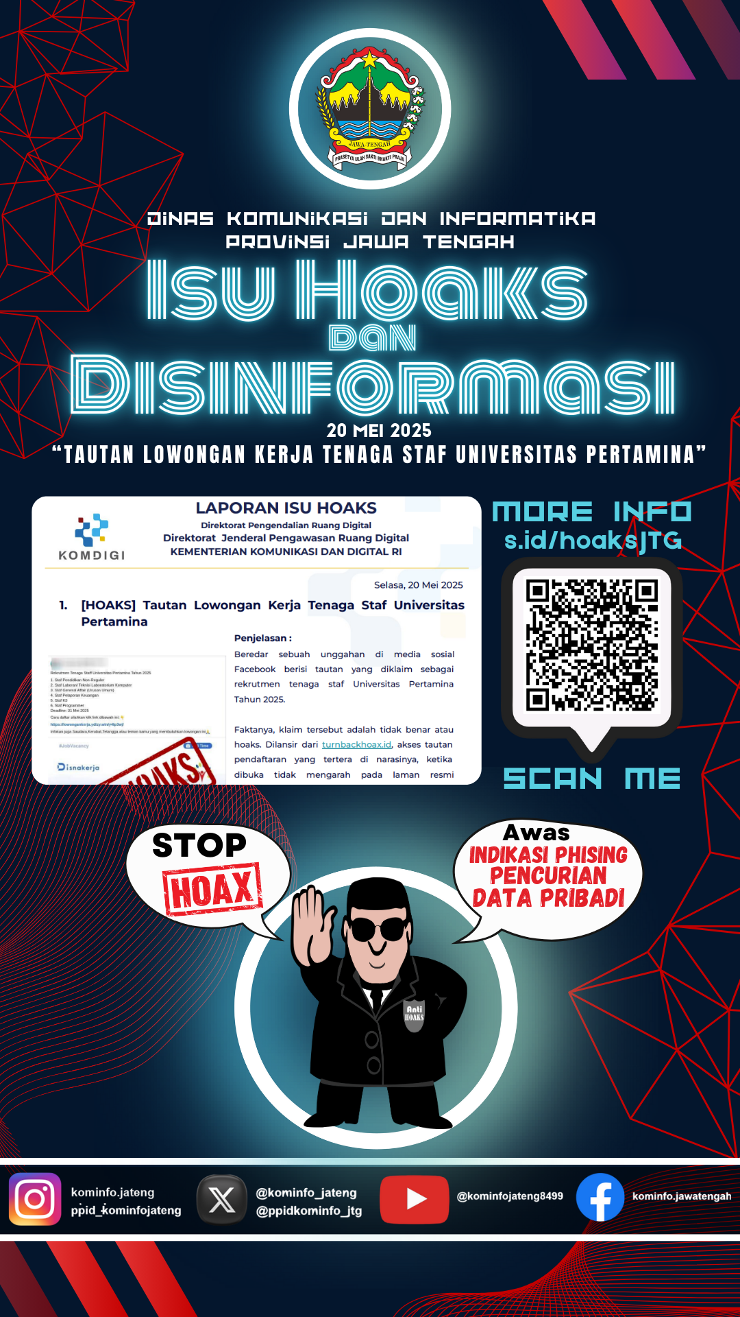 Isu Hoaks dan Disinformasi 20 Mei 2025 Grafis