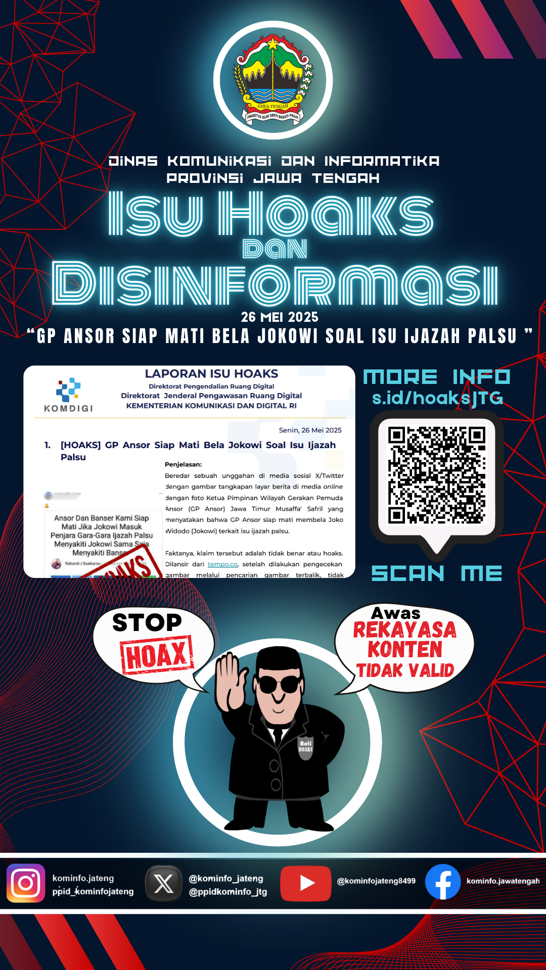 Isu Hoaks dan Disinformasi 26 Mei 2025 Grafis