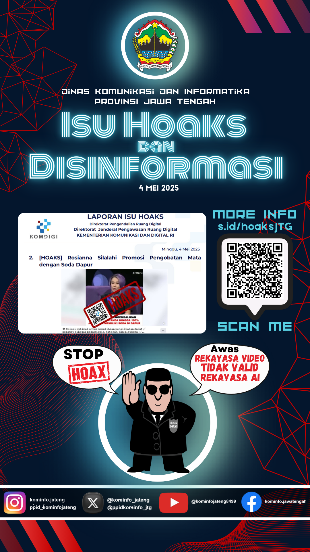 Isu Hoaks dan Disinformasi 4 Mei 2025 Grafis