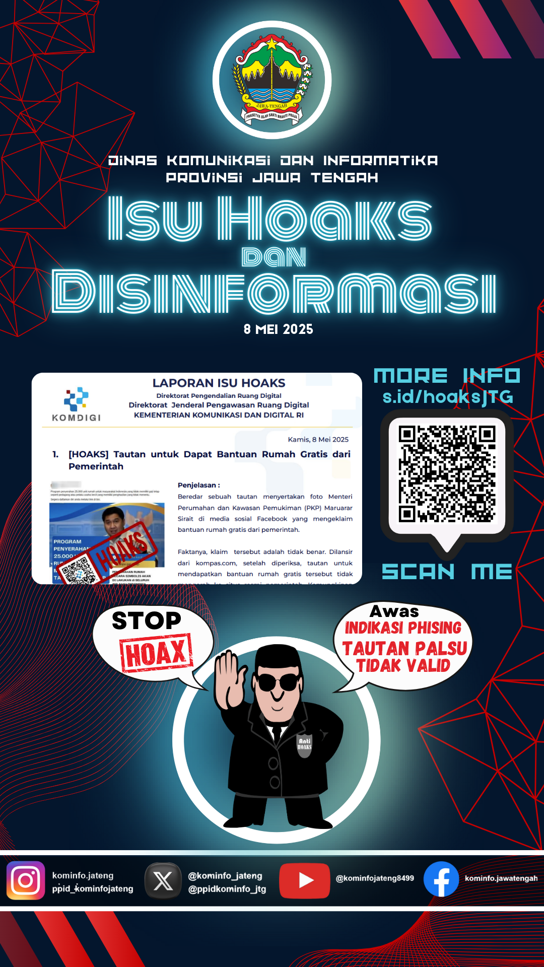 Isu Hoaks dan Disinformasi 8 Mei 2025 Grafis