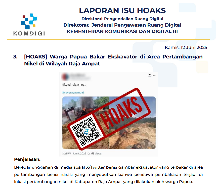 Isu Hoaks 12 Juni 2025