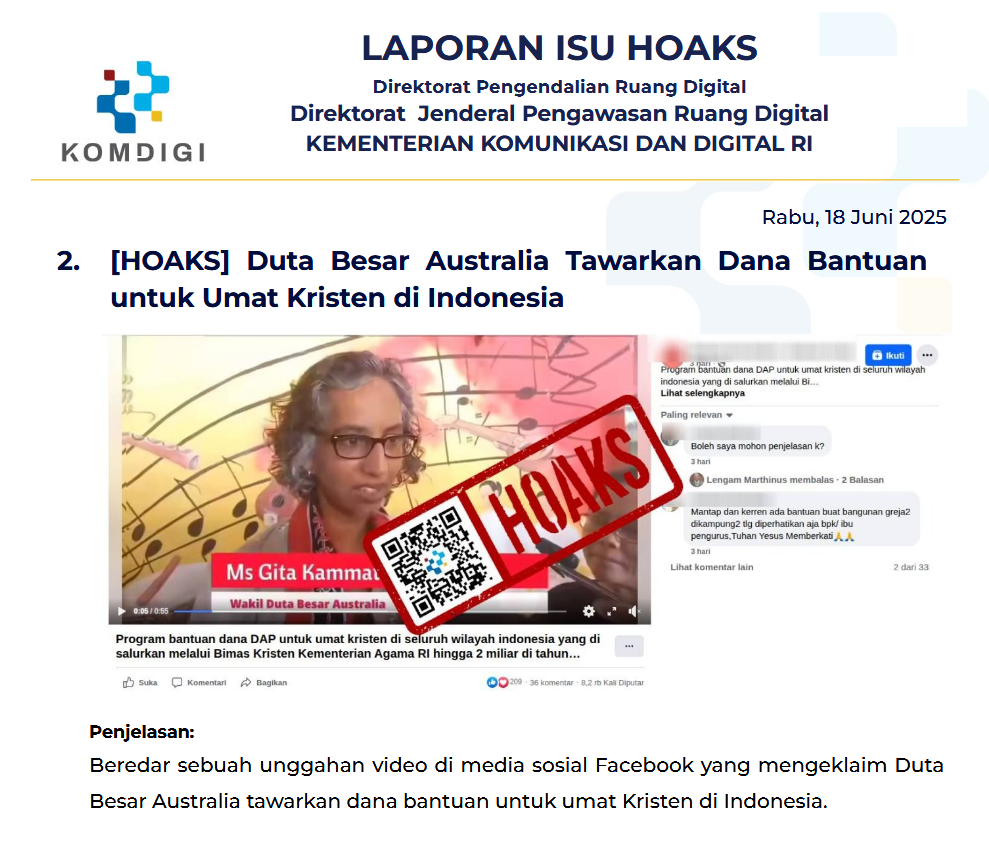 Isu Hoaks 18 Juni 2025