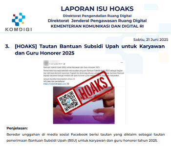 Isu Hoaks 21 Juni 2025