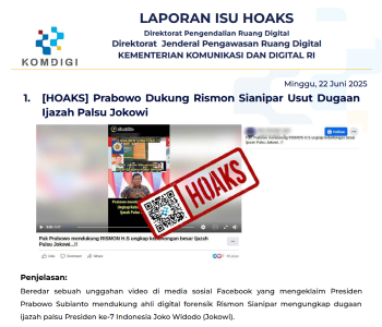 Isu Hoaks 22 Juni 2025