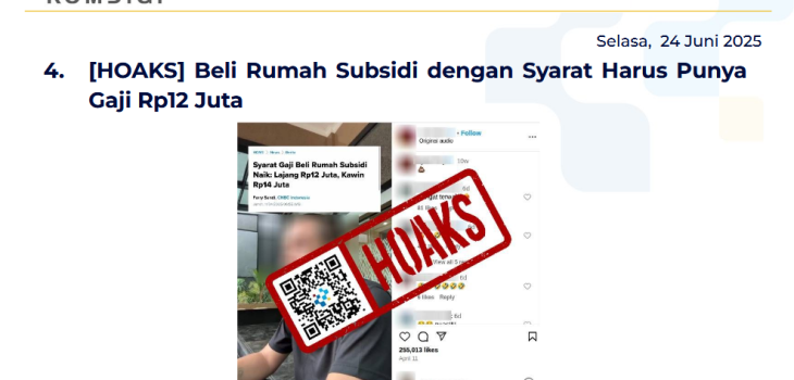 Isu Hoaks 24 Juni 2025