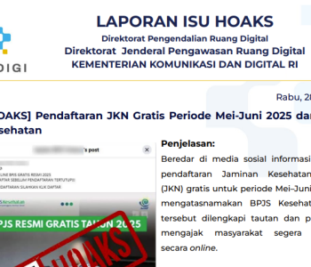 Isu Hoaks 28 Mei 2025