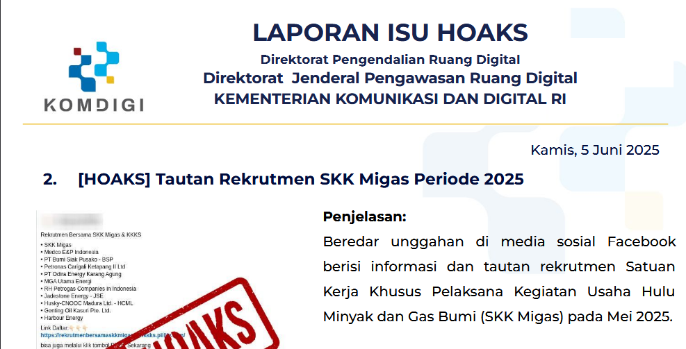 Isu Hoaks 5 Juni 2025