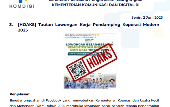 Isu Hoaks & Disinformasi 3 Juni 2025