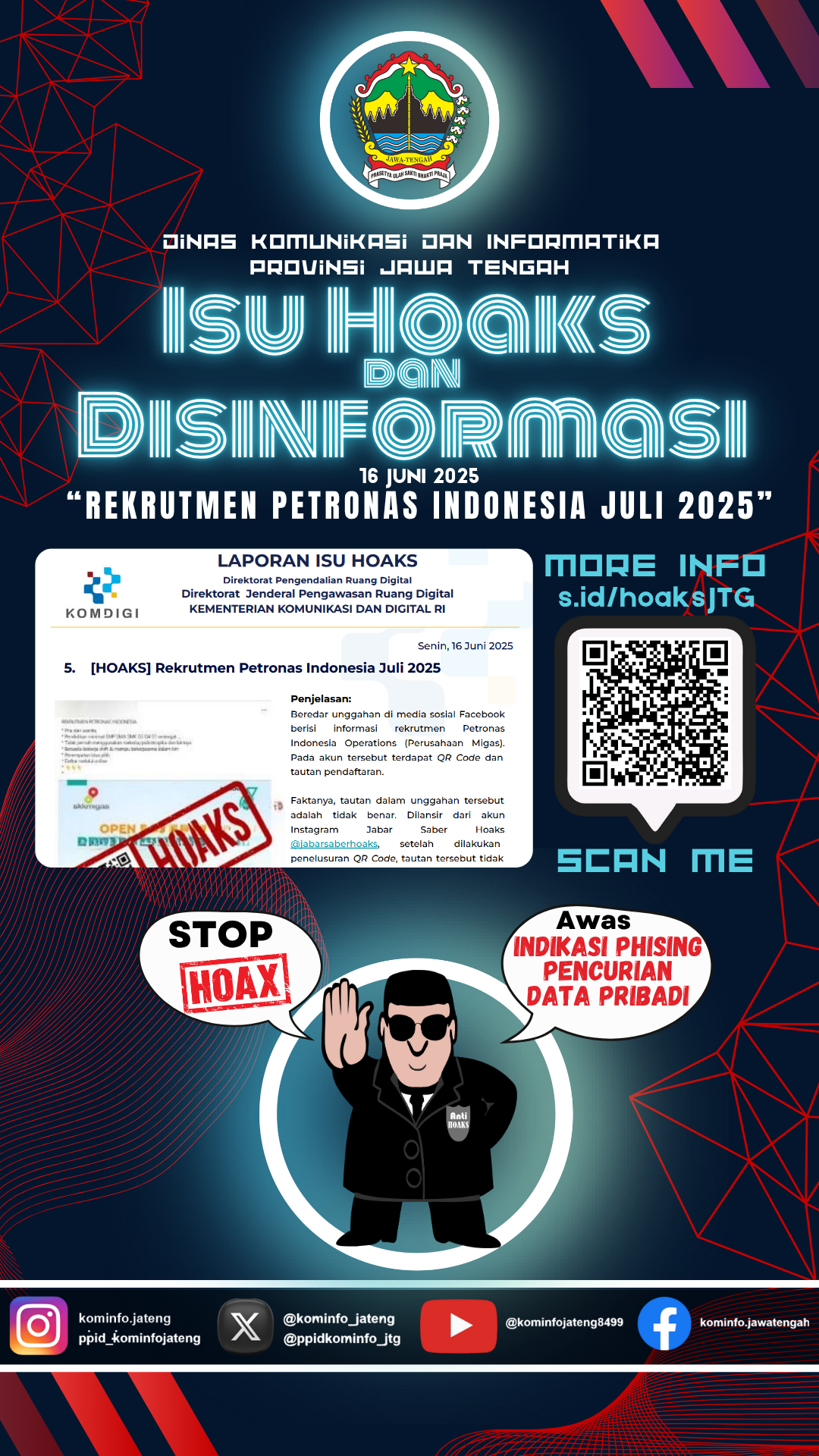 Isu Hoaks dan Disinformasi 16 Juni 2025 Grafis