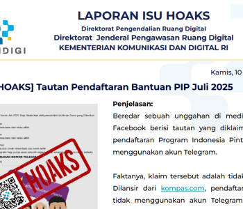 Isu Hoaks 10 Juli 2025