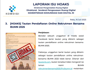 Isu Hoaks 16 Juli 2025