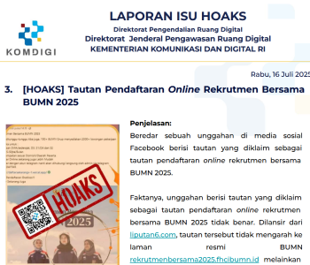 Isu Hoaks 16 Juli 2025