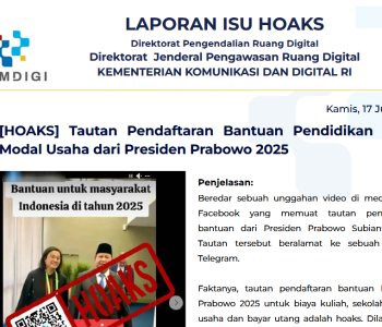 Isu Hoaks 17 Juli 2025
