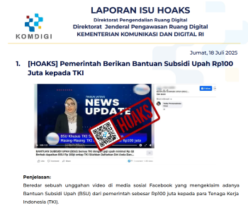 Isu Hoaks 18 Juli 2025