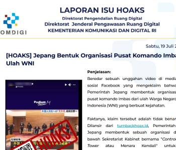 Isu Hoaks 19 Juli 2025