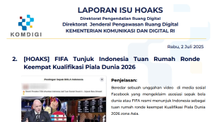 Isu Hoaks 2 Juli 2025