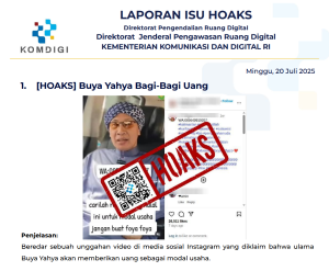 Isu Hoaks 20 Juli 2025