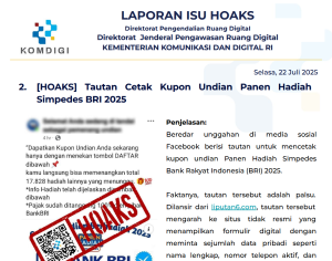 Isu Hoaks 22 Juli 2025