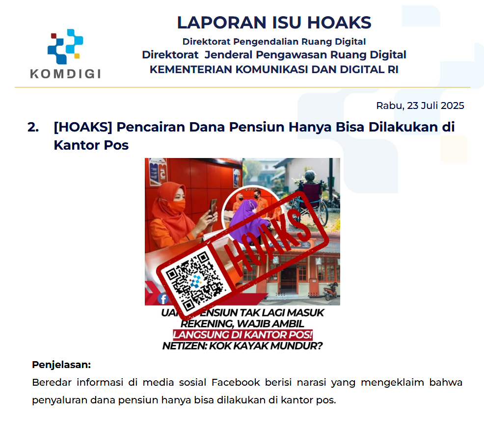Isu Hoaks 23 Juli 2025