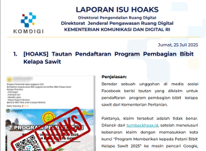 Isu Hoaks 25 Juli 2025