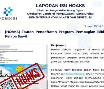 Isu Hoaks 25 Juli 2025