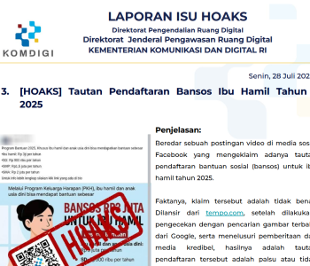 Isu Hoaks 28 Juli 2025