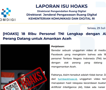 Isu Hoaks 29 Juli 2025