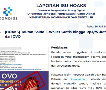 Isu Hoaks 30 Juli 2025