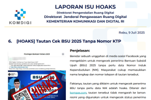 Isu Hoaks 9 Juli 2025