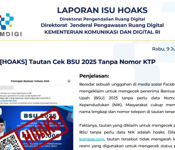 Isu Hoaks 9 Juli 2025