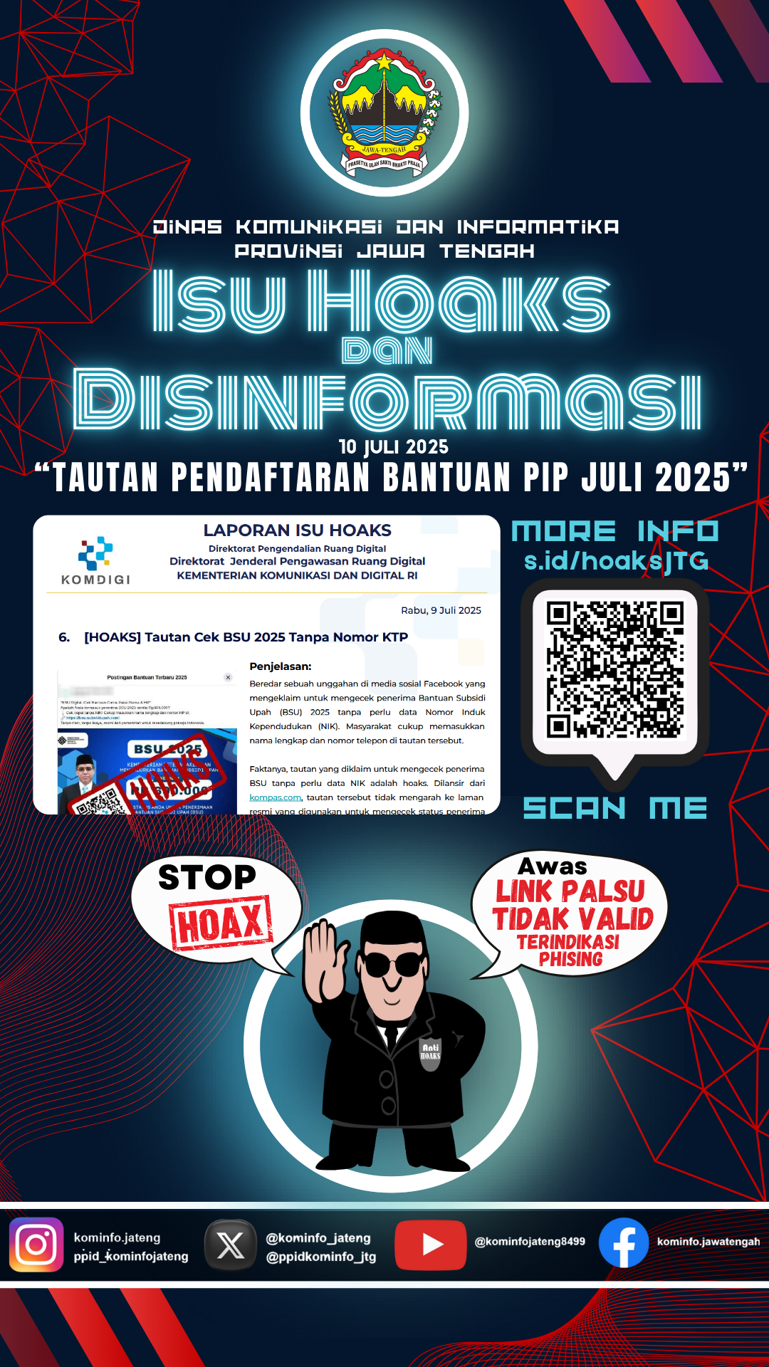 Isu Hoaks dan Disinformasi 10 Juii 2025 Grafis