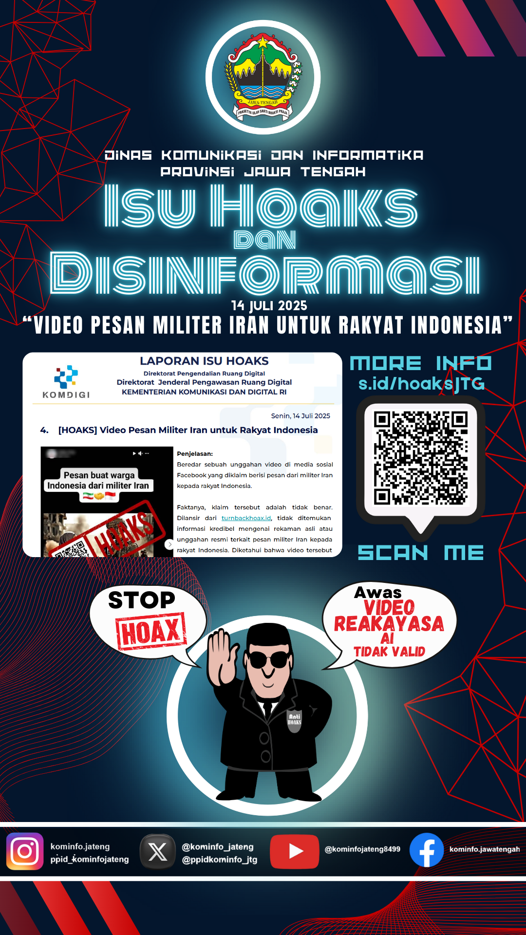 Isu Hoaks dan Disinformasi 14 Juii 2025 Grafis