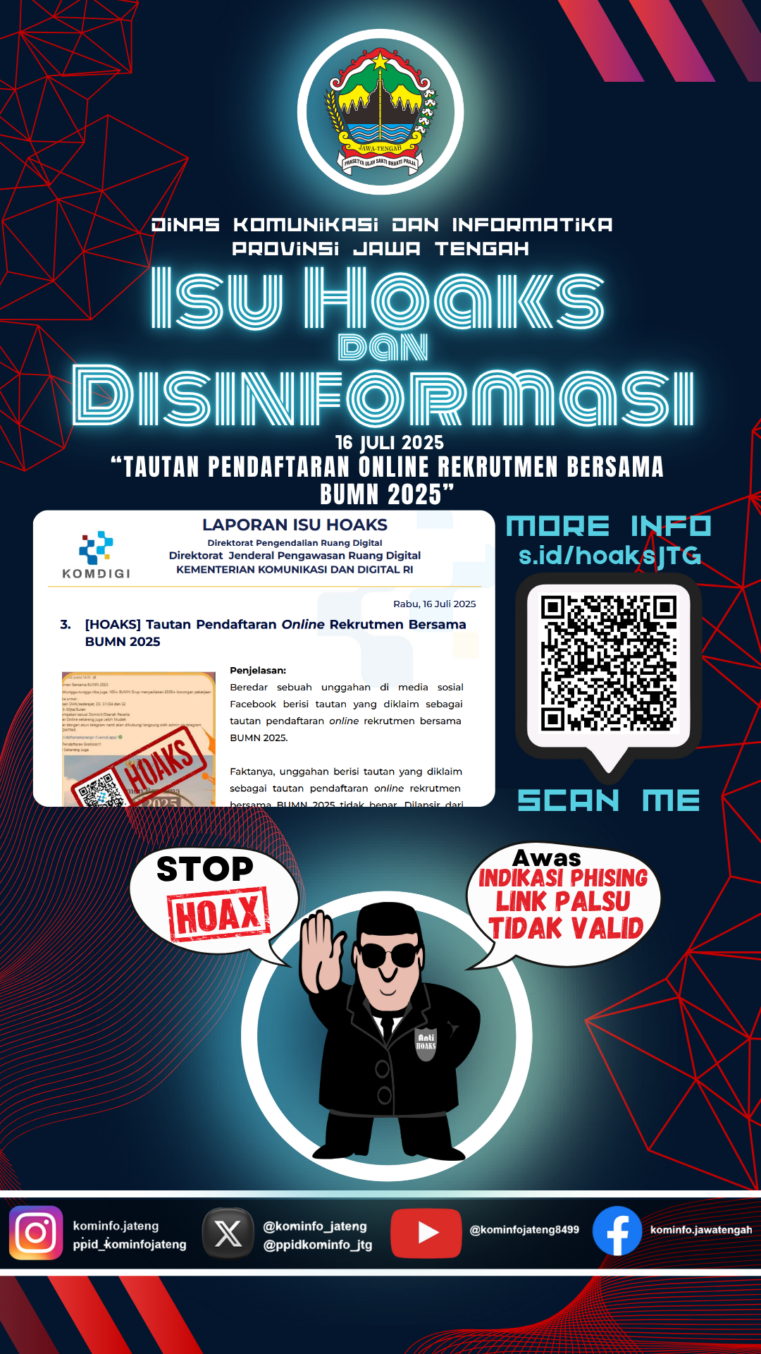 Isu Hoaks dan Disinformasi 16 Juii 2025 Grafis