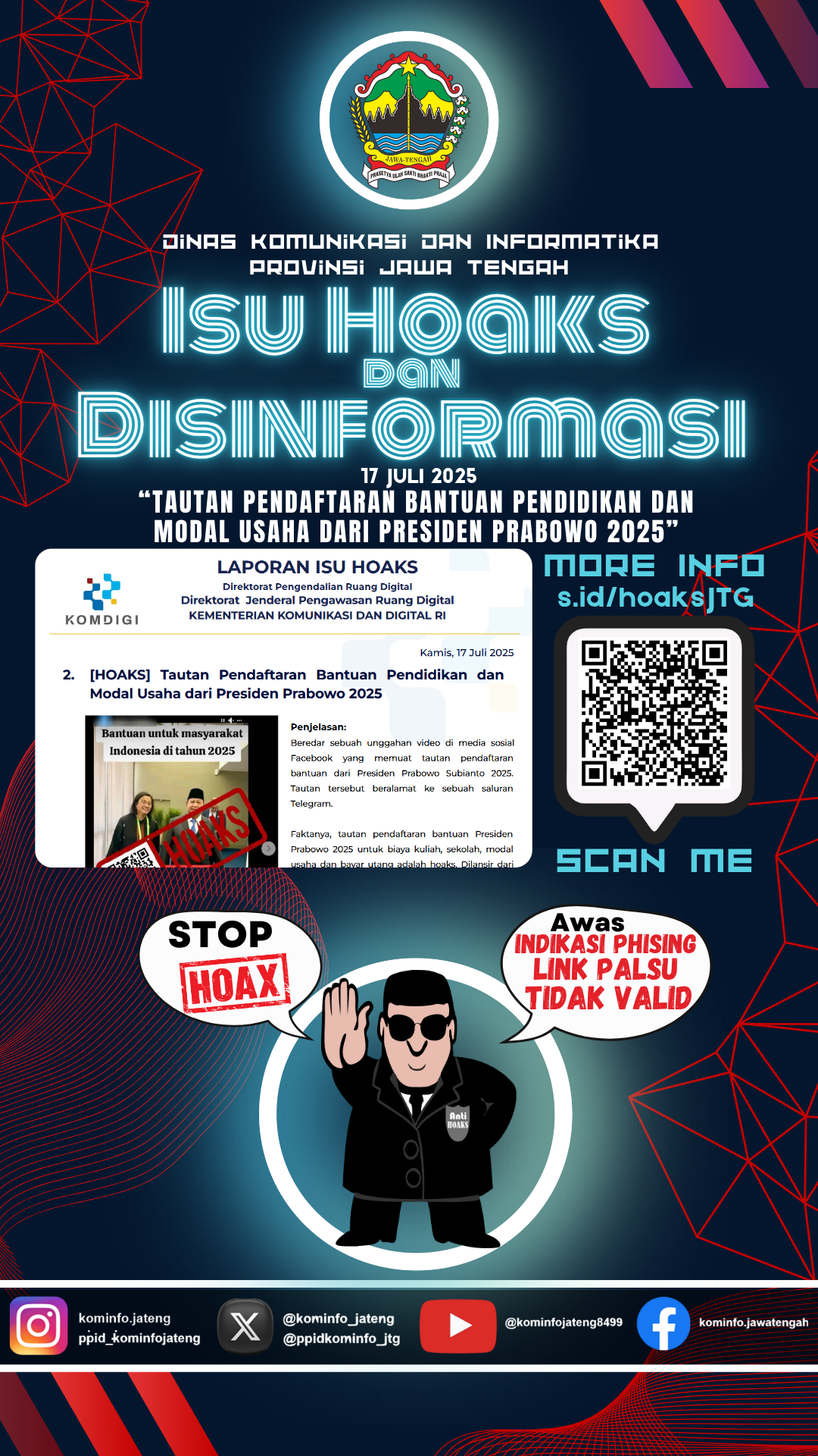 Isu Hoaks dan Disinformasi 17 Juii 2025 Grafis
