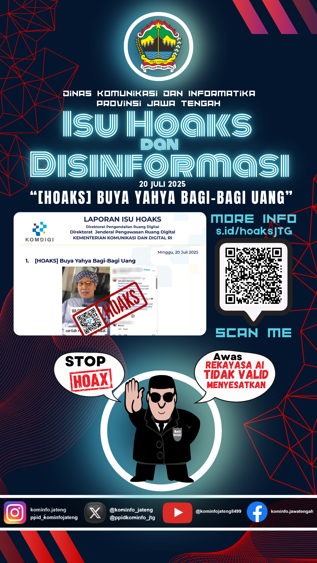 Isu Hoaks dan Disinformasi 20 Juii 2025 Grafis