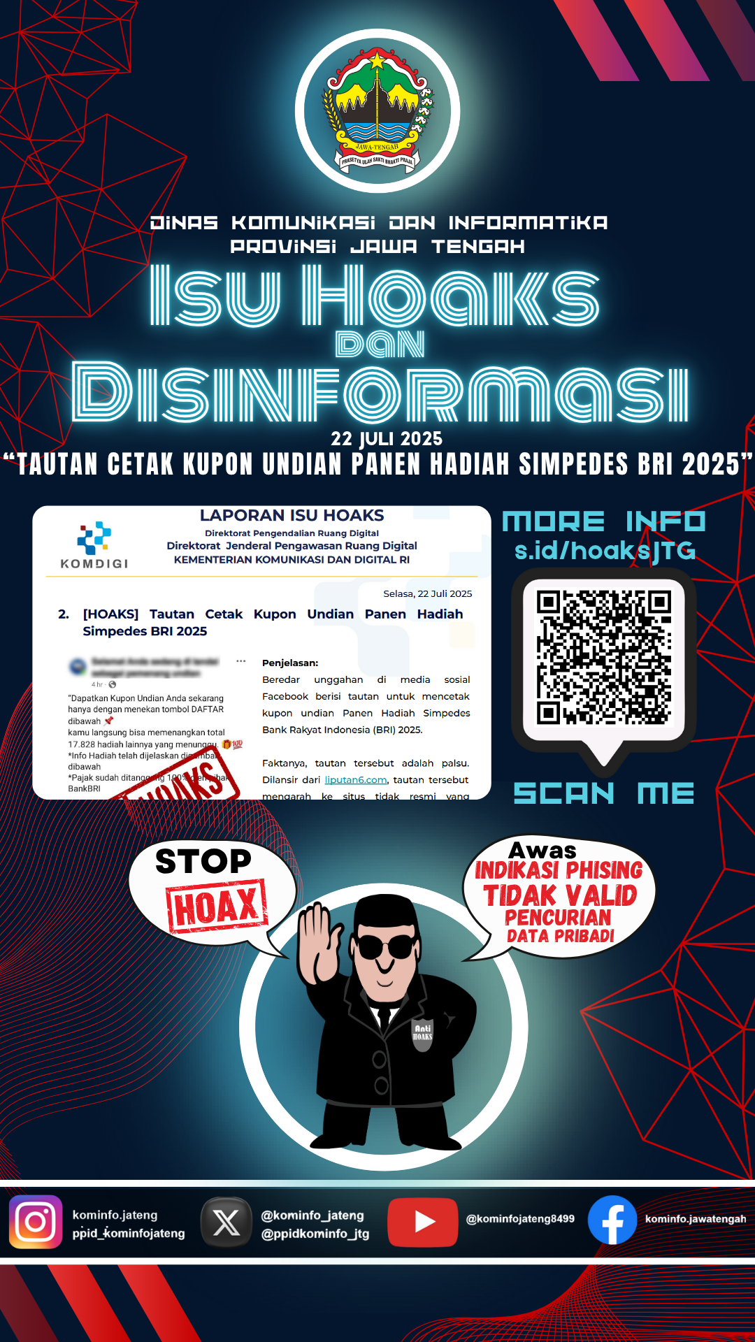 Isu Hoaks dan Disinformasi 22 Juii 2025 Grafis